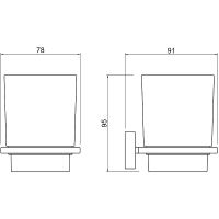 Стакан для зубных щеток Aquatek Либра Хром арт-AQ4304CR — фото 2, Стаканы для зубных щеток