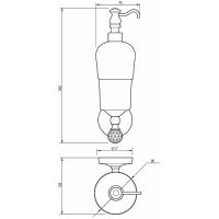 Дозатор для жидкого мыла Migliore Amerida Хром с кристаллом Swarovski арт-16578 — фото 2, Дозаторы