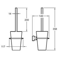 Ершик для унитаза Jacob Delafon Mecanique Хром арт-E77871-CP — фото 2, Ершики для унитаза