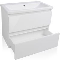 Тумба под раковину Style Line Даймонд 80 Люкс Plus подвесная Белый глянец арт-СС-00000483 — фото 3, Тумбы под раковину