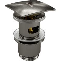 Донный клапан WasserKRAFT Wiese click-clack Оружейная сталь арт-A167 — фото 1, Донные клапаны