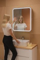 Зеркальный шкаф Silver Mirrors Фиджи Flip 70 с подсветкой Белый с бесконтактным сенсором арт-LED-00002977 — фото 13, Зеркальные шкафы в ванную
