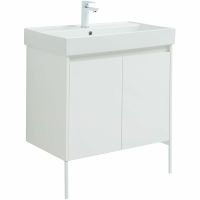 Тумба под раковину Aquanet Nova Lite 75 подвесная Белая глянцевая арт-298850 — фото 6, Тумбы под раковину