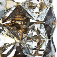 Настенный светильник Divinare Rosalinda Прозрачный Дымчатый Латунь арт-7204/17 AP-2 — фото 2, Бра