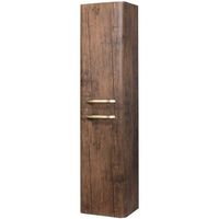 Шкаф пенал Bellezza Олимпия 35 L подвесной Орех арт-4629304182432 — фото 1, Пеналы для ванной комнаты