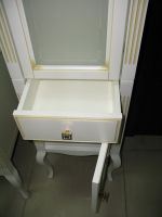 Шкаф пенал Opadiris Лаура 44 L Белый с золотой патиной ручки Swarovski Золото арт-Z0000006525 — фото 5, Пеналы для ванной комнаты