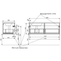 Тумба с раковиной Эстет Dallas Luxe 120 L подвесная Белая арт-ФР-00001932 — фото 8, Тумбы с раковиной