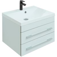 Тумба с раковиной Aquanet Верона 58 подвесная Белая матовая арт-287643 — фото 1, Тумбы с раковиной