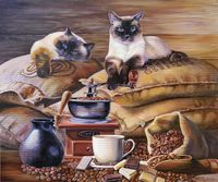 Фреска Ortograf Животные 8272 Фактура бархат FX Флизелин (1,8*1,5) Коричневый, Животные/Кофе арт-8272 (бархат FX) — фото 2, Фрески