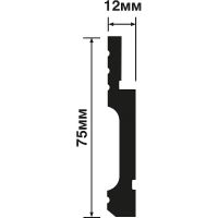 Плинтус HIWOOD 2000x75x12 мм арт-B75V1L — фото 2, Плинтуса напольные