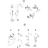 Душевая система Bravat Opal Хром арт-F9125183CP-A-RUS — фото 2, Душевые стойки