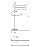 Товар: Напольная стойка Migliore Mirella Золото арт-17346 - фото 3 Напольная стойка Migliore Mirella Золото арт-17346 — фото 3, Стойки - набор держателей