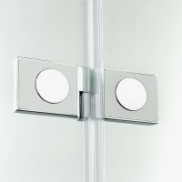 Душевая дверь New Trendy New Soleo Chrome 120 L профиль Хром стекло прозрачное арт-D-0137A — фото 6, Складные душевые двери