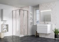 Душевая дверь Ravak Supernova SRV2-80 195 S профиль Сатин стекло Transparent арт-14V40UO2Z1 — фото 3, Раздвижные душевые двери