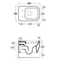 Унитаз Simas Henges подвесной Белый без сиденья арт-HE18bi — фото 6, Подвесные унитазы