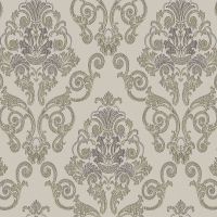 Обои Prima Italiana Ducale Винил на флизелине (1,06*10,05) Бежевый/Серый/Золото, Дамаск арт-80223 — фото 1, Обои для стен