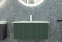 Тумба под раковину WellWant Aura 60 подвесная Серо-зеленая арт-WWM000600G — фото 1, Тумбы под раковину