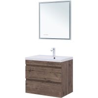 Тумба под раковину Aquanet Нота New 75 подвесная Дуб веллингтон табак арт-334192 — фото 11, Тумбы под раковину