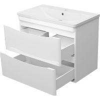 Тумба с раковиной Misty Атлантик 80 подвесная Белая арт-УТ000011692 — фото 4, Тумбы с раковиной