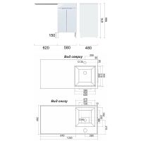 Тумба с раковиной Orange Kandy 120 R Белый глянец арт-OPKD-120TUW+RAR — фото 10, Тумбы с раковиной