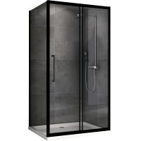 Душевой уголок Abber Schwarzer Diamant 110х80 профиль Черный стекло прозрачное арт-AG30110BH-S80B — фото 2, Прямоугольные душевые уголки