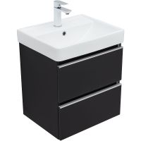 Тумба под раковину Aquanet Вега 50 подвесная Черная арт-329594 — фото 4, Тумбы под раковину