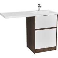 Тумба под раковину Aquaton Лондри 120 Дуб Кантри без фасада арт-1A266901LHDY0 — фото 1, Тумбы под раковину