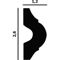 Молдинг Перфект 2000x26x12 мм арт-P10 — фото 2, Молдинги