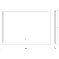 Товар: Зеркало Evoform Ledline 70x100 с подсветкой 29.5 W - сенсорный выключатель арт-BY 2437 - фото 6 Зеркало Evoform Ledline 70x100 с подсветкой 29.5 W - сенсорный выключатель арт-BY 2437 — фото 6, Зеркала в ванную комнату