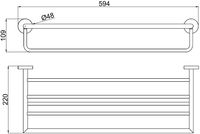 Полка для полотенец Allen Brau Priority Хром арт-6.31014-00 — фото 3, Полки для полотенец