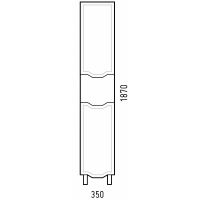Шкаф пенал Corozo Мирра 35 Белый арт-SD-00001517 — фото 5, Пеналы для ванной комнаты