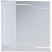 Зеркало со шкафом Onika Веронэлла 75.00 L Белое арт-207521 — фото 1, Зеркальные шкафы в ванную