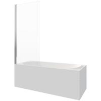 Шторка на ванну Berges River S 90х145 профиль Хром стекло прозрачное арт-065012 — фото 4, Шторки для ванной распашные