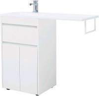 Тумба с раковиной Aquanet Токио 110 L Белая арт-239204 — фото 3, Тумбы с раковиной