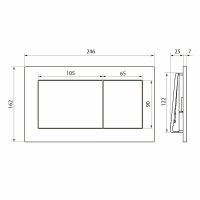 Товар: Клавиша смыва Point Ника Сталь брашированная арт-PN44081SB - фото 4 Клавиша смыва Point Ника Сталь брашированная арт-PN44081SB — фото 4, Кнопки смыва