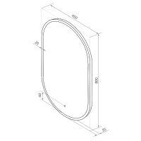 Зеркало Континент Prime 450х800 с подсветкой Черное с сенсорным выключателем арт-ЗЛП2199 — фото 10, Зеркала в ванную комнату