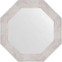 Зеркало Evoform Octagon 53х53 в багетной раме - Серебряный дождь 70 мм арт-BY 3736 — фото 1, Зеркала в ванную комнату