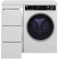 Тумба с раковиной Brevita Grafit 100 L Белая матовая арт-УТ000015079 — фото 3, Тумбы с раковиной