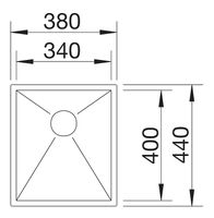 Кухонная мойка Blanco Zerox 340-U Нержавеющая сталь с зеркальной полировкой арт-521583 — фото 4, Кухонные мойки