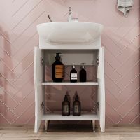 Тумба под раковину Volna Adel 50.2D Белая арт-tnADEL50.2D-01 — фото 4, Тумбы под раковину