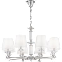 Люстра Maytoni Neoclassic Riverside Белая Хром арт-MOD018PL-08CH — фото 1, Люстры