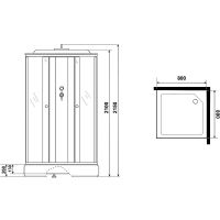 Душевая кабина Niagara Promo 80x80 без гидромассажа арт-P80/26Q/MT — фото 12, Душевые кабины