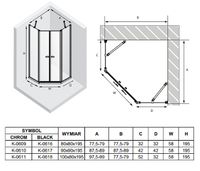 Товар: Душевой уголок New Trendy New Soleo Black 100х80 профиль Черный стекло прозрачное арт-K-0618 - фото 8 Душевой уголок New Trendy New Soleo Black 100х80 профиль Черный стекло прозрачное арт-K-0618 — фото 8, Душевые уголки трапеция