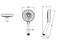 Душевая лейка Bravat Черная арт-P70124BW — фото 2, Лейки для душа