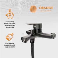 Смеситель для ванны Orange Loop Черный арт-M26-100b — фото 2, Смеситель для ванны