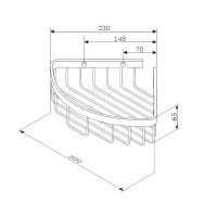 Полка корзина AM.PM Sense L угловая Хром арт-A7452100 — фото 7, Полки для ванной и душа