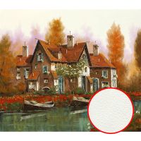 Фреска Ortograf Городской пейзаж живопись 11845 Фактура флок FLK Флизелин (3,1*2,7) Бежевый/Оранжевый/Зеленый, Город/Пейзаж/Живопись арт-11845 (флок FLK) — фото 1, Фрески