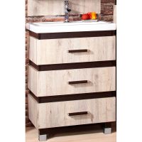 Тумба под раковину Бриклаер Техас 60 Дуб кантри Венге арт-4627125412653 — фото 1, Тумбы под раковину