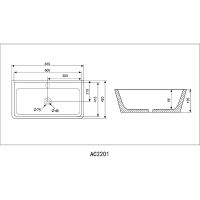 Товар: Раковина Abber Rechteck 61 Белая арт-AC2201 - фото 5 Раковина Abber Rechteck 61 Белая арт-AC2201 — фото 5, Раковины накладные
