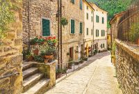 Фреска Ortograf Городской пейзаж 5118 Фактура бархат FX Флизелин (4*2,7) Бежевый/Зеленый, Город/Пейзаж арт-5118 (бархат FX) — фото 2, Фрески